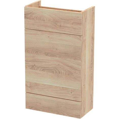 Hudson Reed Fusion Compact WC Unit 500mm Wide - Bleached Oak