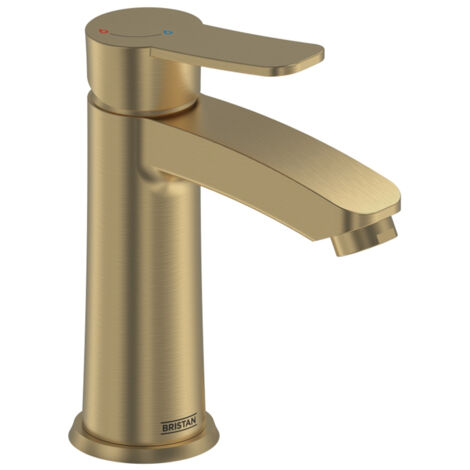 Bristan Appeal Eco Start Basin Mixer Tap with Clicker Waste - Brushed Brass (1/5)