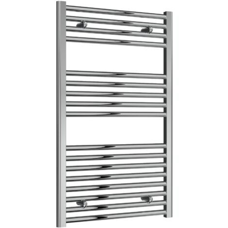 Reina Diva Chrome Electric Towel Rail 1000mm High x 600mm Wide (+ Chrome Thermostatic Touch Element) (1/5)