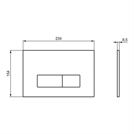 Armitage Shanks Oleas P2 Pneumatic Dual Flush Plate - Chrome