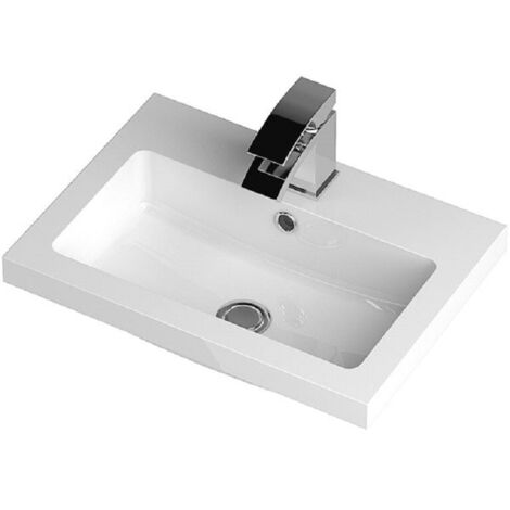 Hudson Reed Rear Tap Polymarble Basin 500mm Wide - 1 Tap Hole