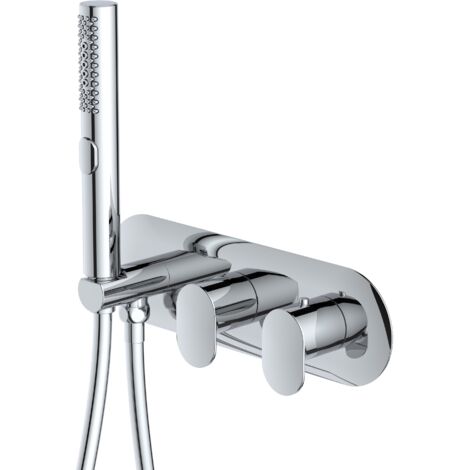 RAK Mercury Horizontal Concealed Thermostatic Dual Control Shower Valve with Handset - RAKMER3305C (1/2)