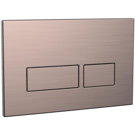 Orbit Square Dual Button Toilet Flush Plate - Brushed Bronze