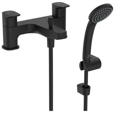 Ideal Standard Ceraplan Dual Control Bath Shower Mixer Tap - Silk Black (1/2)