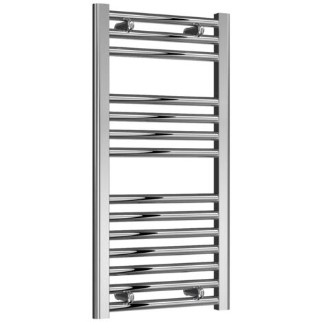 Reina Diva Chrome Electric Towel Rail 800mm High x 400mm Wide (+ Chrome Thermostatic Touch Element) (1/5)