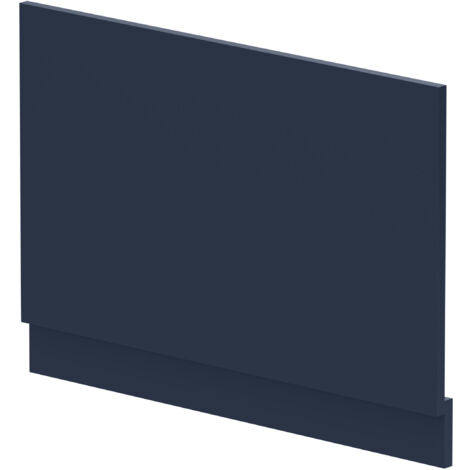 Nuie Arno Straight Bath End Panel and Plinth 560mm H x 780mm W - Satin Midnight Blue (1/2)