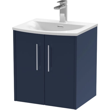 Hudson Reed Juno Wall Hung 2-Door Vanity Unit with Basin 4 500mm Wide ...