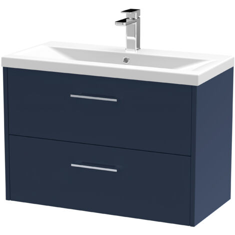 Hudson Reed Juno Wall Hung 2-Drawer Vanity Unit with Basin 1 800mm Wide ...