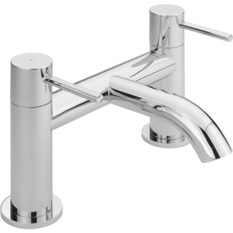 Sagittarius Ergo Bath Filler Tap Pillar Mounted - Chrome