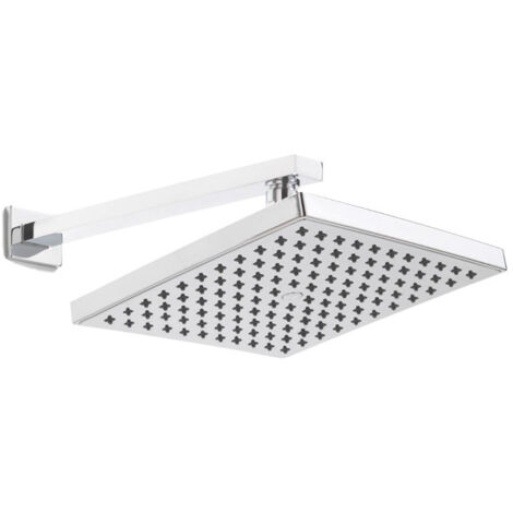 Sagittarius Trieste ABS Fixed Shower Head and Arm 200mm x 200mm Chrome