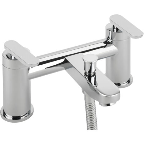 Sagittarius Eclipse Bath Shower Mixer Tap with Kit Pillar Mounted - Chrome