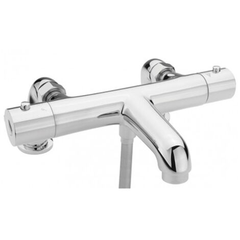 Sagittarius Xanda Thermostatic Bath Shower Mixer Tap Pillar Mounted - Chrome