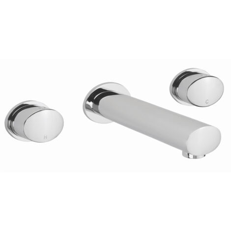 Sagittarius Oveta 3-Hole Bath Filler Tap Wall Mounted - Chrome
