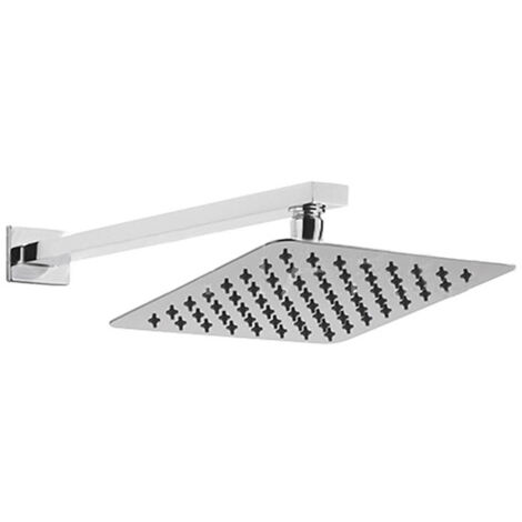 Sagittarius Almeda Slim Fixed Shower Head and Arm 200mm x 200mm Chrome