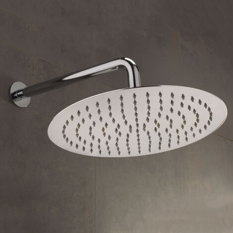 Sagittarius Morella Slim Fixed Shower Head and Arm 300mm Diameter Chrome