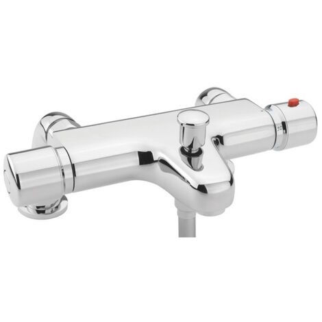 Sagittarius Palermo Thermostatic Bath Shower Mixer Tap Pillar Mounted - Chrome