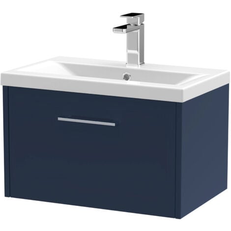 Hudson Reed Juno Wall Hung 1-Drawer Vanity Unit with Basin 1 600mm Wide ...