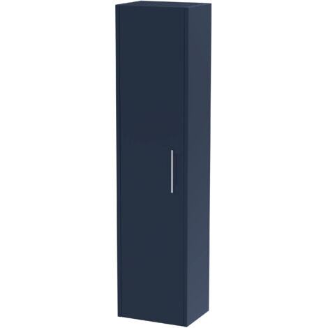 Hudson Reed Juno Wall Hung Tall Storage Unit 350mm Wide - Indigo Blue (1/2)