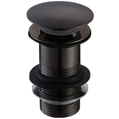 Signature Mushroom Unslotted Basin Waste - Matt Black