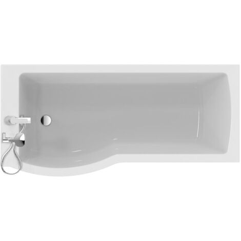 Ideal Standard Tempo Arc P-Shaped Shower Bath with Front Panel and Screen 1700mm x 800mm Left Handed