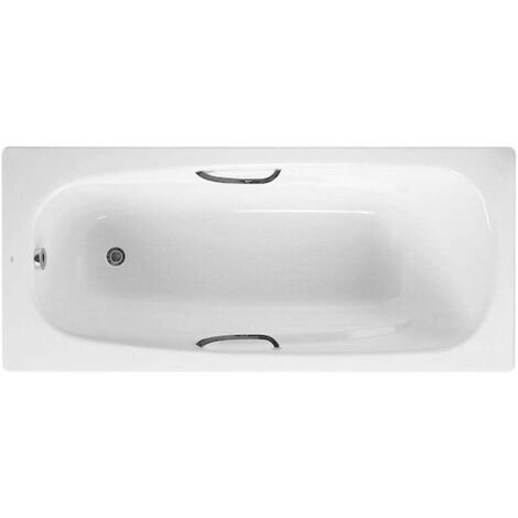 Roca Carla Rectangular Steel Bath with Twin Grips 1700mm x 700mm (inc Leg Set)