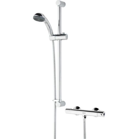 Bristan Zing Thermostatic Cool Touch Shower Bar Valve Exposed Mixer Handset