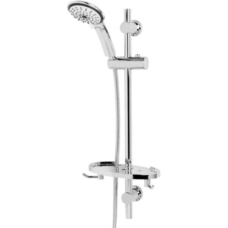 Bristan Casino Chrome Riser Rail Kit with Large 5 Function Handset - CAS-KIT04-C (1/2)