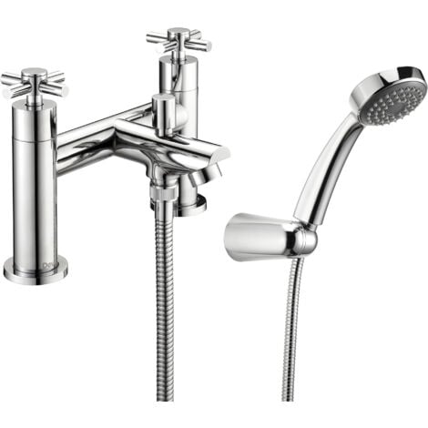 Deva Motif Pillar Mounted Bath Shower Mixer Tap - Chrome