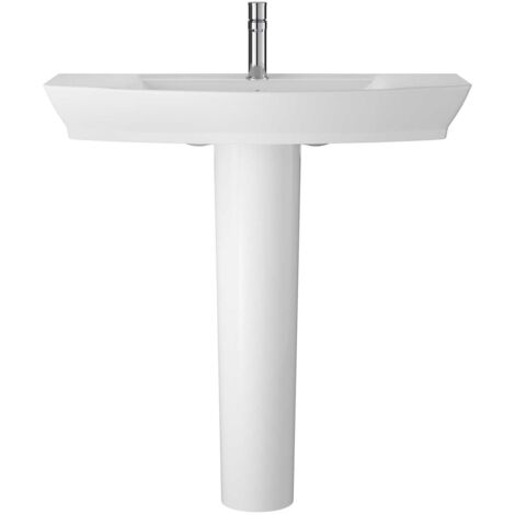 Hudson Reed Maya Basin with Full Pedestal 850mm Wide - 1 Tap Hole (1/5)