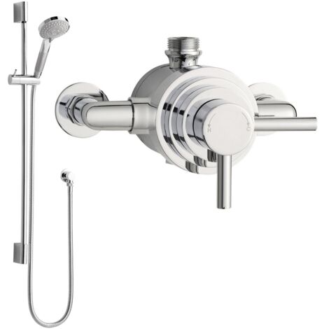 Hudson Reed Slide Rail with Shower Handset and Exposed Shower Valve - Chrome (1/4)