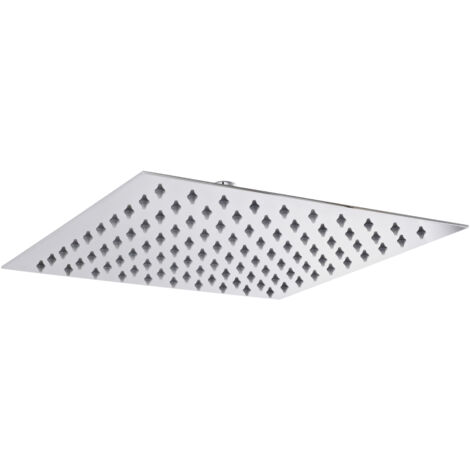 Hudson Reed Thin Square Fixed Shower Head 300mm x 300mm - Chrome
