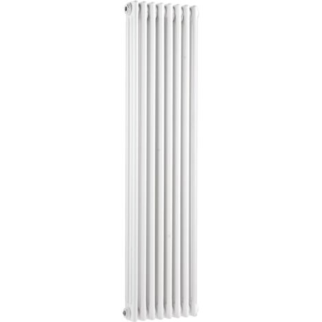 Hudson Reed Colosseum 3-Column Vertical Radiator 1800mm H x 376mm W - White (1/3)