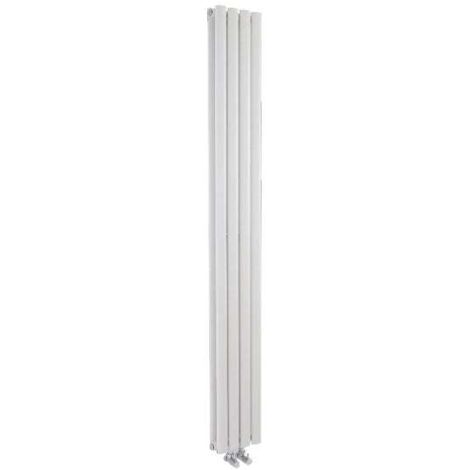 Hudson Reed Revive Space-Saving Double Designer Vertical Radiator 1800mm H x 237mm W - High Gloss White (1/5)
