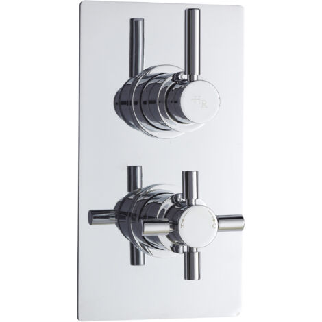 Hudson Reed Tec Pura Concealed Shower Valve with Diverter Dual Handle - Chrome (1/5)