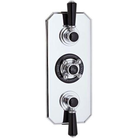 Hudson Reed Topaz Black Triple Concealed Shower Valve (1/4)