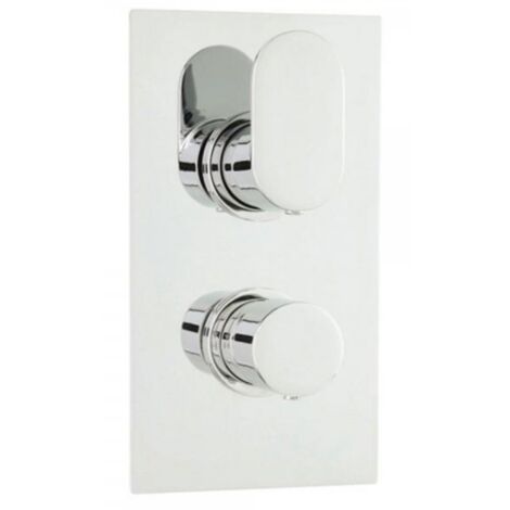 Hudson Reed Reign Concealed Shower Valve with Diverter Dual Handle - Chrome