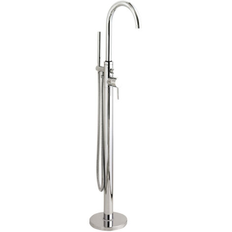 Hudson Reed Tec Single Lever Elite Mono Bath Shower Mixer Tap Freestanding - Chrome