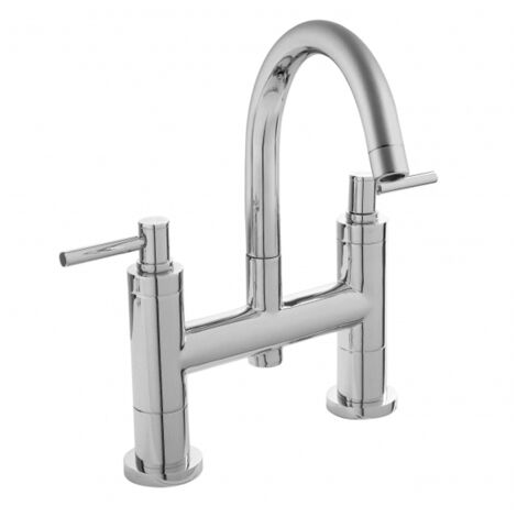 Hudson Reed Tec Lever Bath Filler Tap Pillar Mounted - Chrome (1/5)