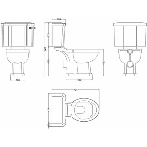 Hudson Reed Richmond Close Coupled Pan with Cistern - Excluding Seat