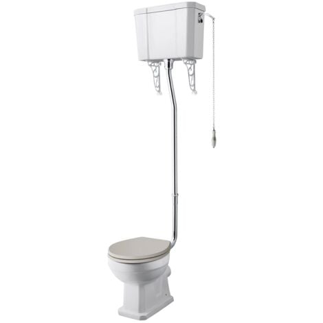 Hudson Reed Richmond High Level Pan with Pull Chain Cistern and Flush ...