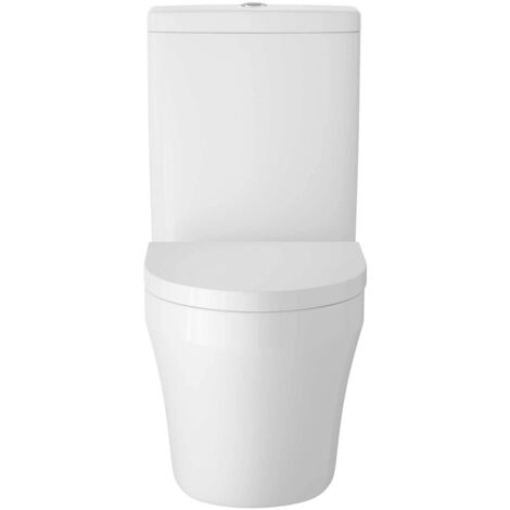 Hudson Reed Luna Flush-to-Wall Toilet with Cistern - Soft Close Seat (1/3)