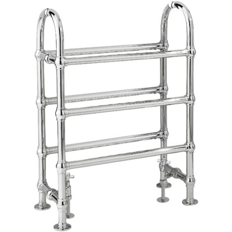 Old London Adelaide Chrome 780mm x 685mm Floor Mounted Heated Towel Rail - LDR009 (1/2)