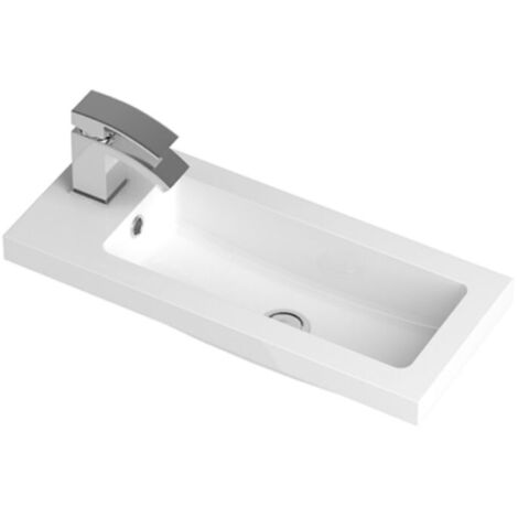 Hudson Reed Fusion Wall Hung 2-Door Vanity Unit with Compact Basin 600mm Wide - Gloss Grey