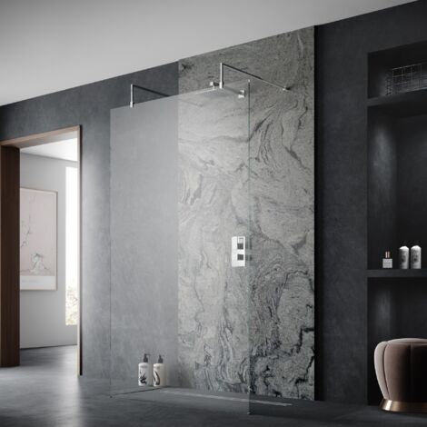 Hudson Reed Wetroom Screen 900mm Wide with Arms and Feet - 8mm Glass (1/3)