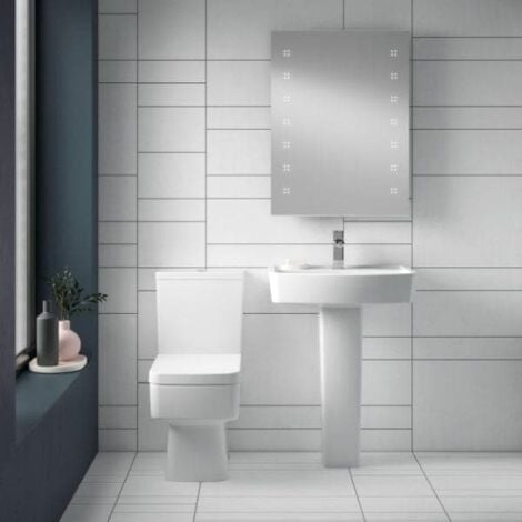 Nuie Bliss Basin and Full Pedestal 520mm Wide - 1 Tap Hole