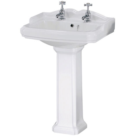 Nuie Legend 590mm Basin and Full Pedestal - CLG004 (1/8)