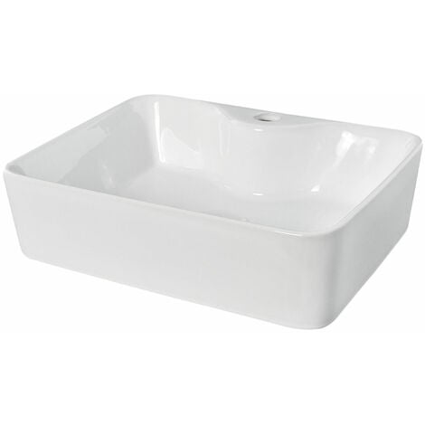 Nuie Vessels Square Sit-On Countertop Basin 485mm Wide - 1 Tap Hole