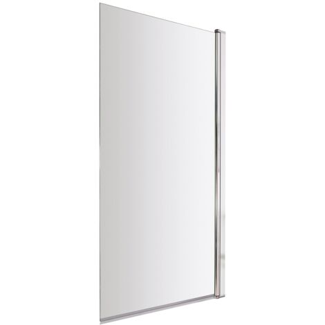 Nuie Pacific Square Hinged Bath Screen 1430mm H x 790mm W - 6mm Glass