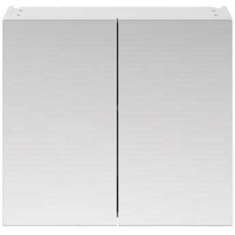 Nuie Athena Mirrored Cabinet (50/50) 800mm Wide - Gloss White
