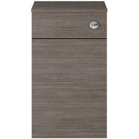 Nuie Athena Back to Wall WC Toilet Unit 500mm Wide - Anthracite Woodgrain (1/4)